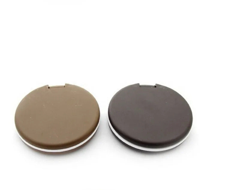 GU451 New arrivals Women Makeup Tool Pocket Mirror Makeup Mirror Mini Dark Brown Cute Chocolate Cookie Shaped With Comb Lady