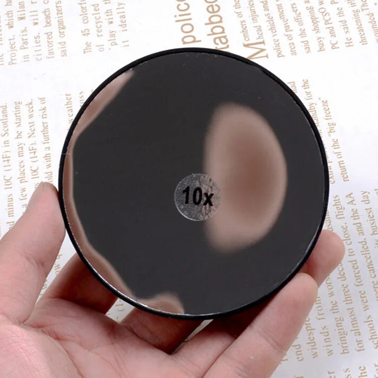 TSHOU551 Mirror With Two Suction Cups Makeup Tools Round Big Mirror 10X Magnification Makeup Mirror Magnifying