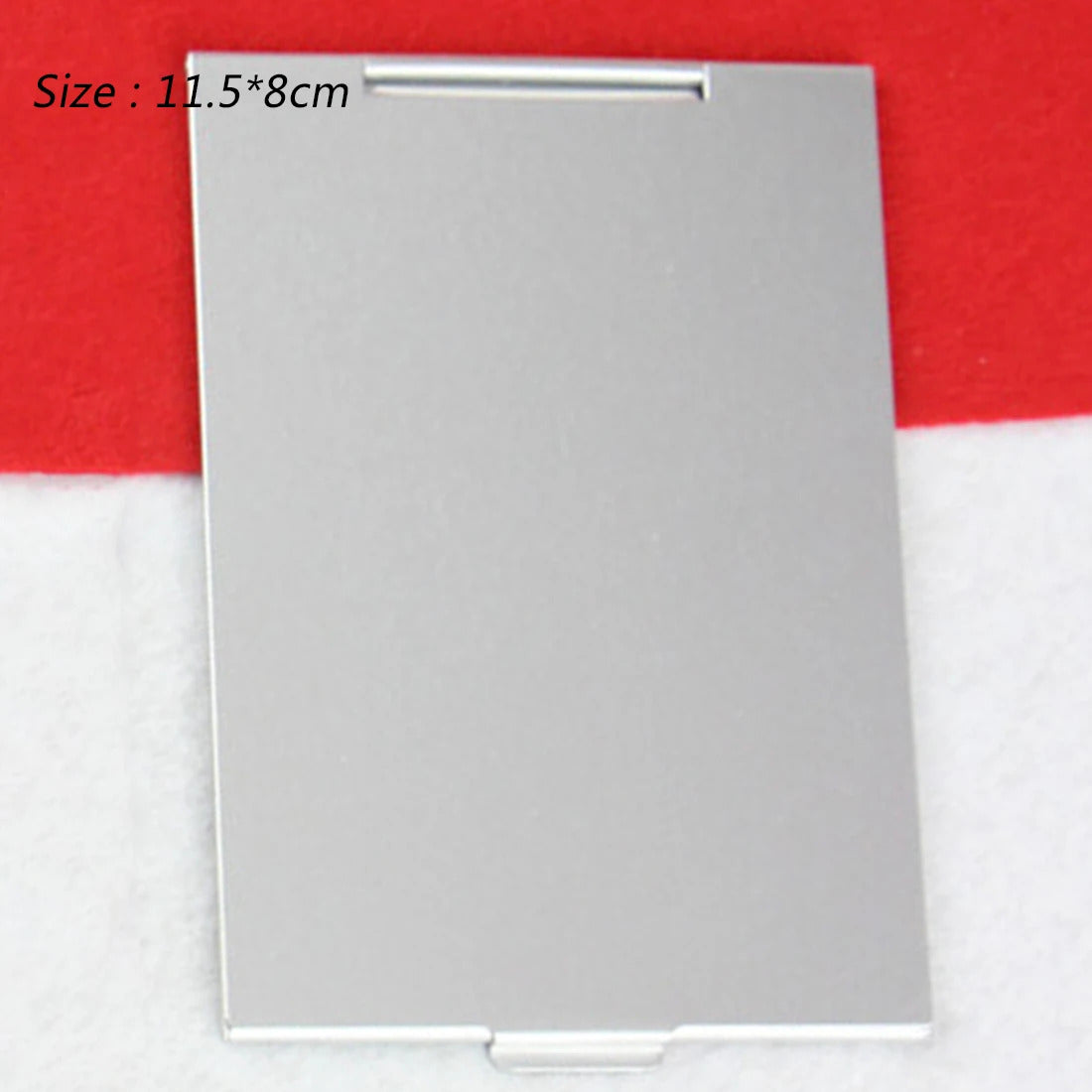 L110 Rectangle Aluminium Alloy Cover Silver Ultra-thin Foldable Makeup Mirror 1 PC Unbreakable Pocket Cosmetic Mirror