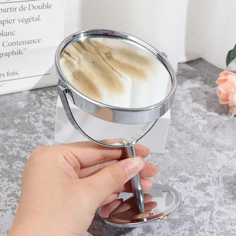 L286 Makeup Compact Mirror Magnification Tabletop Vanity Table Round Mirror Double Sided Makeup Tool