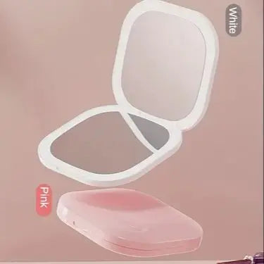 TSHOU1090 Single-Light Flat Makeup Mirror, Foldableable and Portable Led Makeup Mirror for Travel, Home, Office, Suitable for Makeup, Skin Care, Eyebrow Trimming