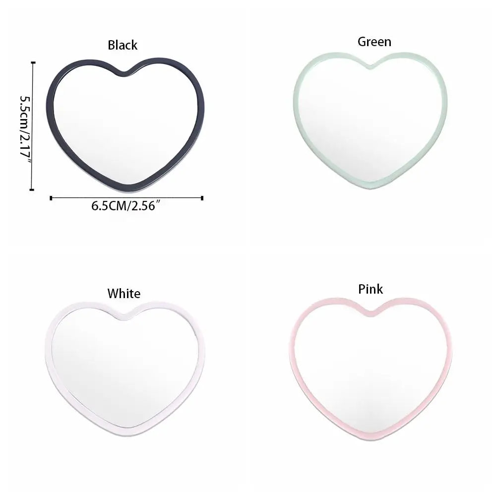 TSHOU1100 Portable Single-sided Heart-shaped Mirror High-definition Handheld Handheld Mirror Little Beauty Make-up Mirror Woman