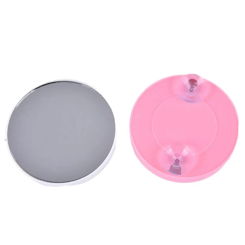DA75 Portable Makeup 5X 10X Magnifying Cosmetic Round Mirror With Two Suction Cup 88x88x9mm