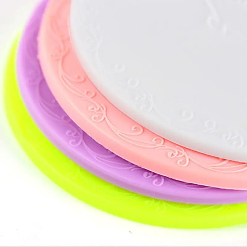 CX128 Creative Cartoon Embossed Round Mini Pocket Makeup Mirror Single Side Compact Cosmetic Tool Travel Portable