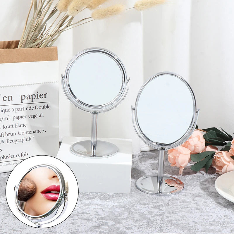 TSHOU866  Makeup Compact Mirror Magnification Tabletop Vanity Table Round Mirror Double Sided Makeup Tool Makeup Mirror