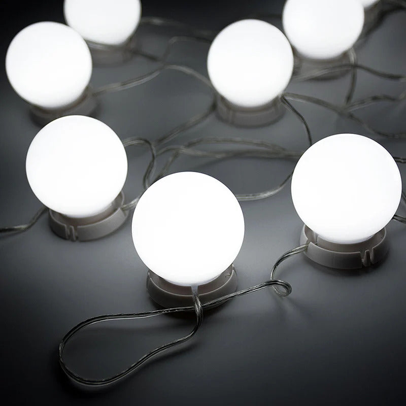 L134 Adjustable Brightness lights Makeup Mirror Vanity LED Light 10 Bulbs Kit USB Charging Port Cosmetic Lighted Make up Mirrors