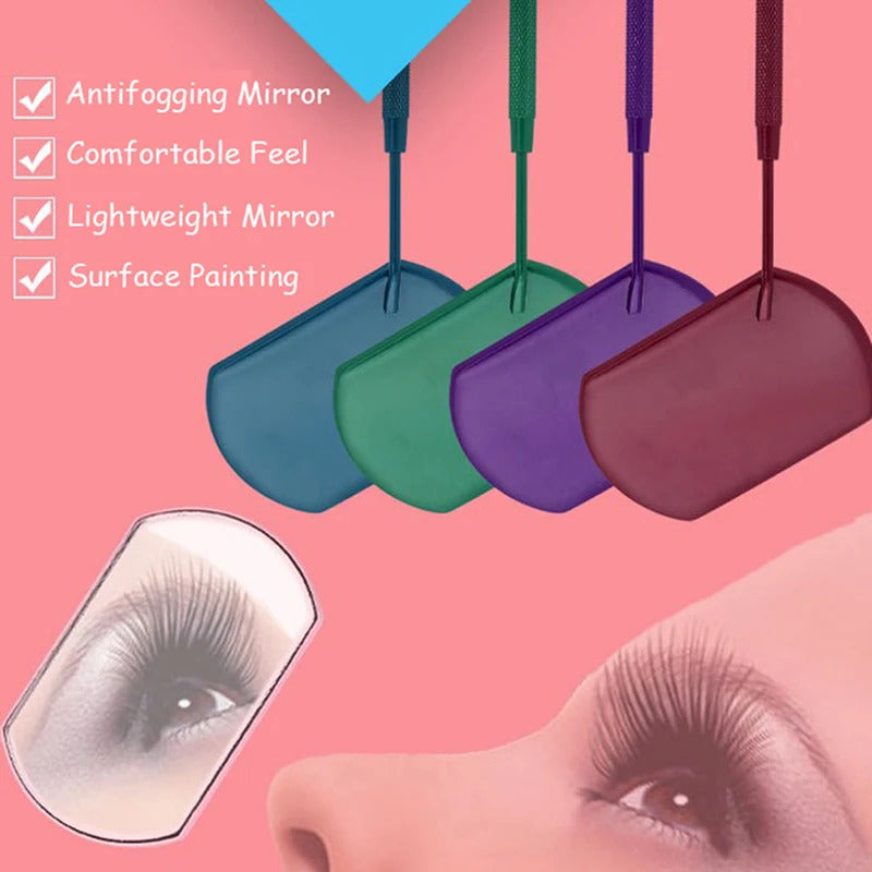L196 Checking Eyelash Extension Mirror Large Makeup Magnifying Beauty Handle Mirror Mouth Oral Teeth Care Multifunction Checking