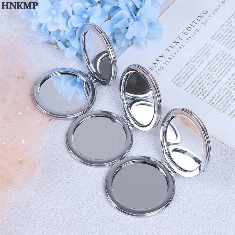 TSHOU535 Portable Double-Sided Mini Makeup Mirror Compact With Flowing Sparkling Sand Pocket Mirror Folding Cosmetic Mirror
