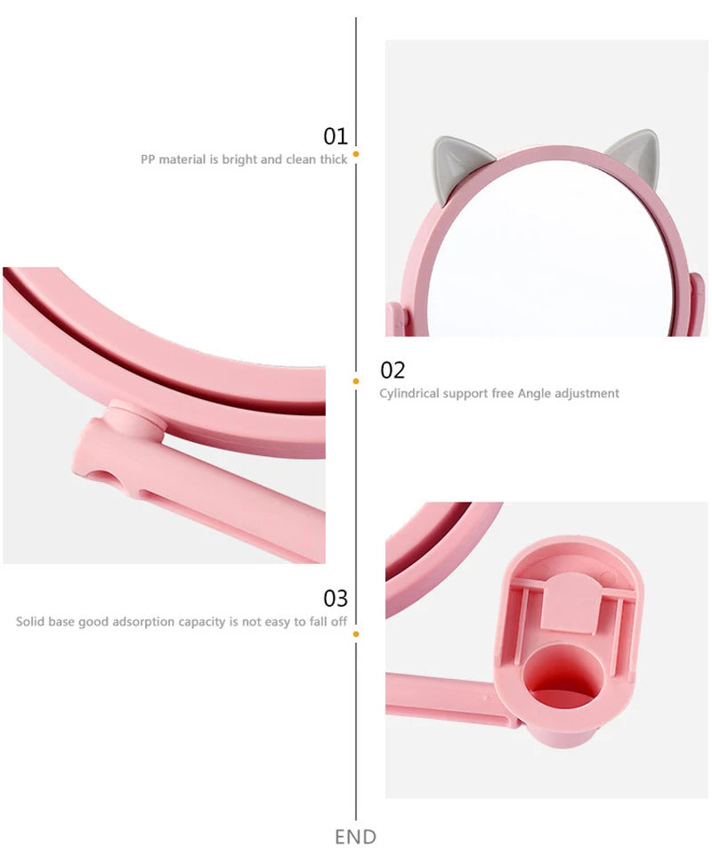 L53 Fold Makeup Mirror Bathroom Wall Mounted Beauty Vanity Mirror Makeup Bath Cosmetic Folding Arm Smart Shaving Mirrors Bedroom