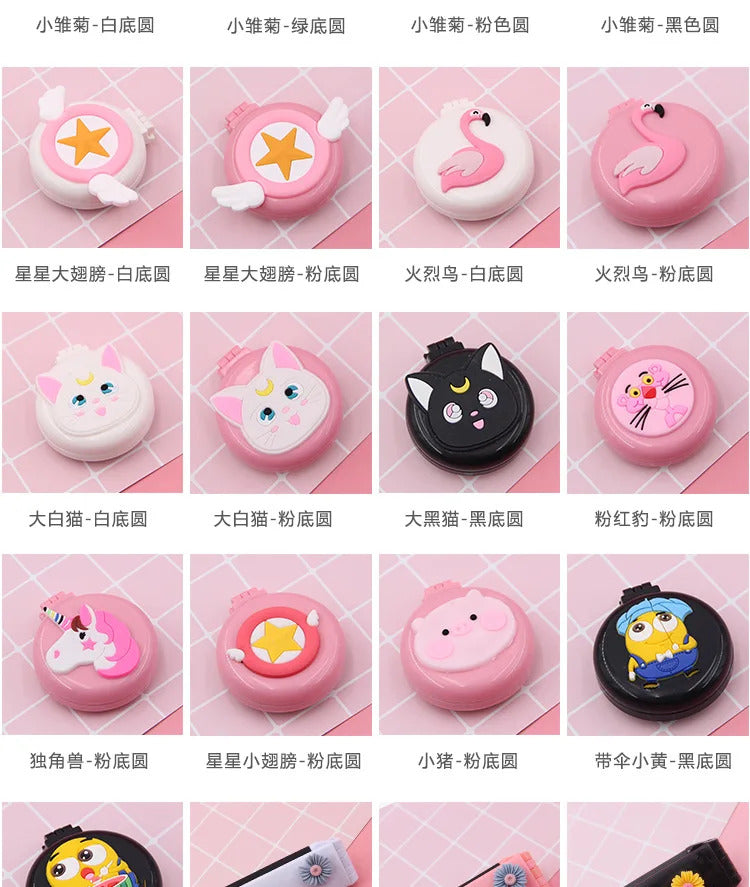 CX216 Mini Pocket Mirror Cute Massage Folding Mirror with Comb Portable Pocket Small Travel Girl Hair Brush with Mirror