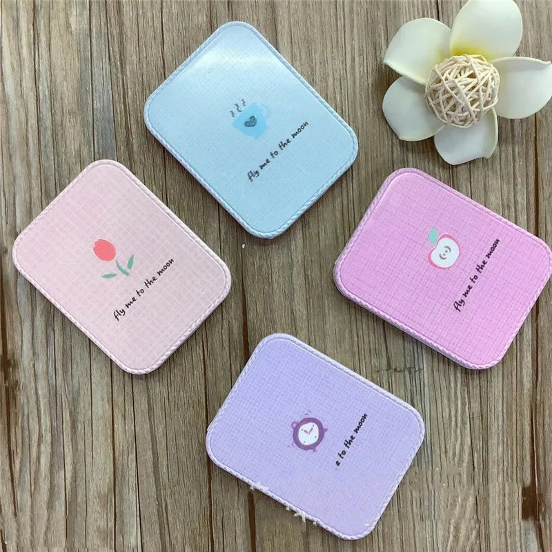 L494  Anti-fall Cartoon Portable Small Mirror Cute Girls Makeup Mirror Pocket Mirror for Beauty Tools