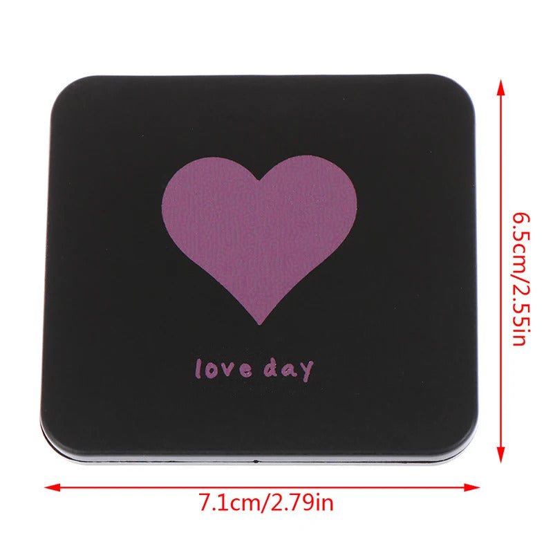 DSHOU286  Women Foldable Makeup Mirrors Double-sided Mirror Lady Cosmetic Hand Folding Portable Compact Pocket Random Color