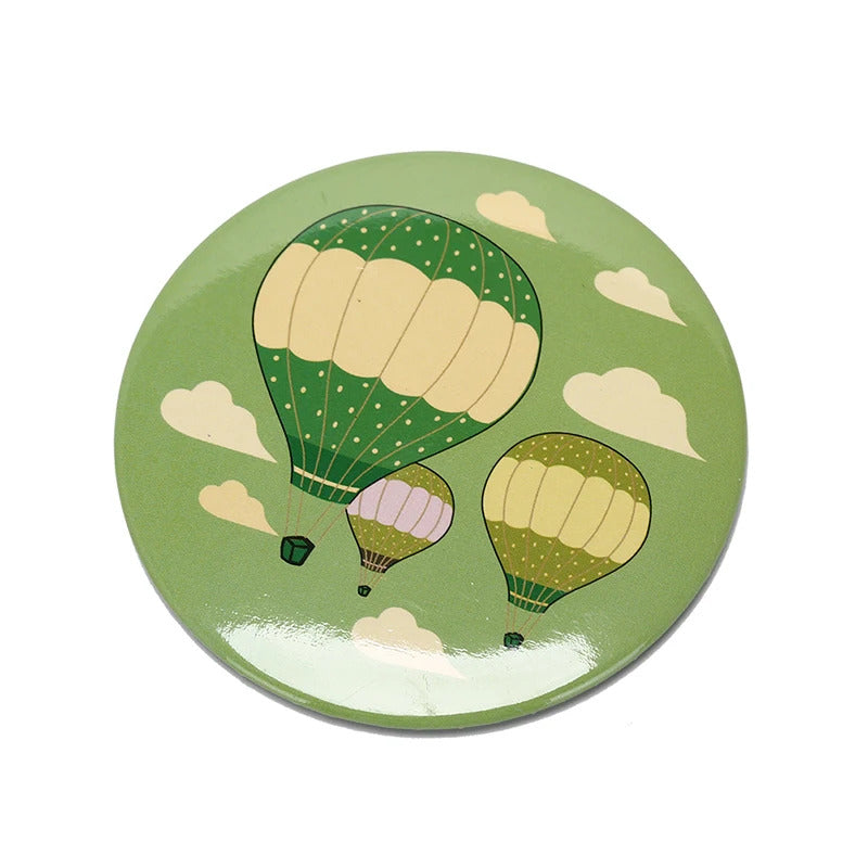 DA60 Fashion cute mini cartoon small round mirror portable makeup glass mirror portable princess makeup mirror