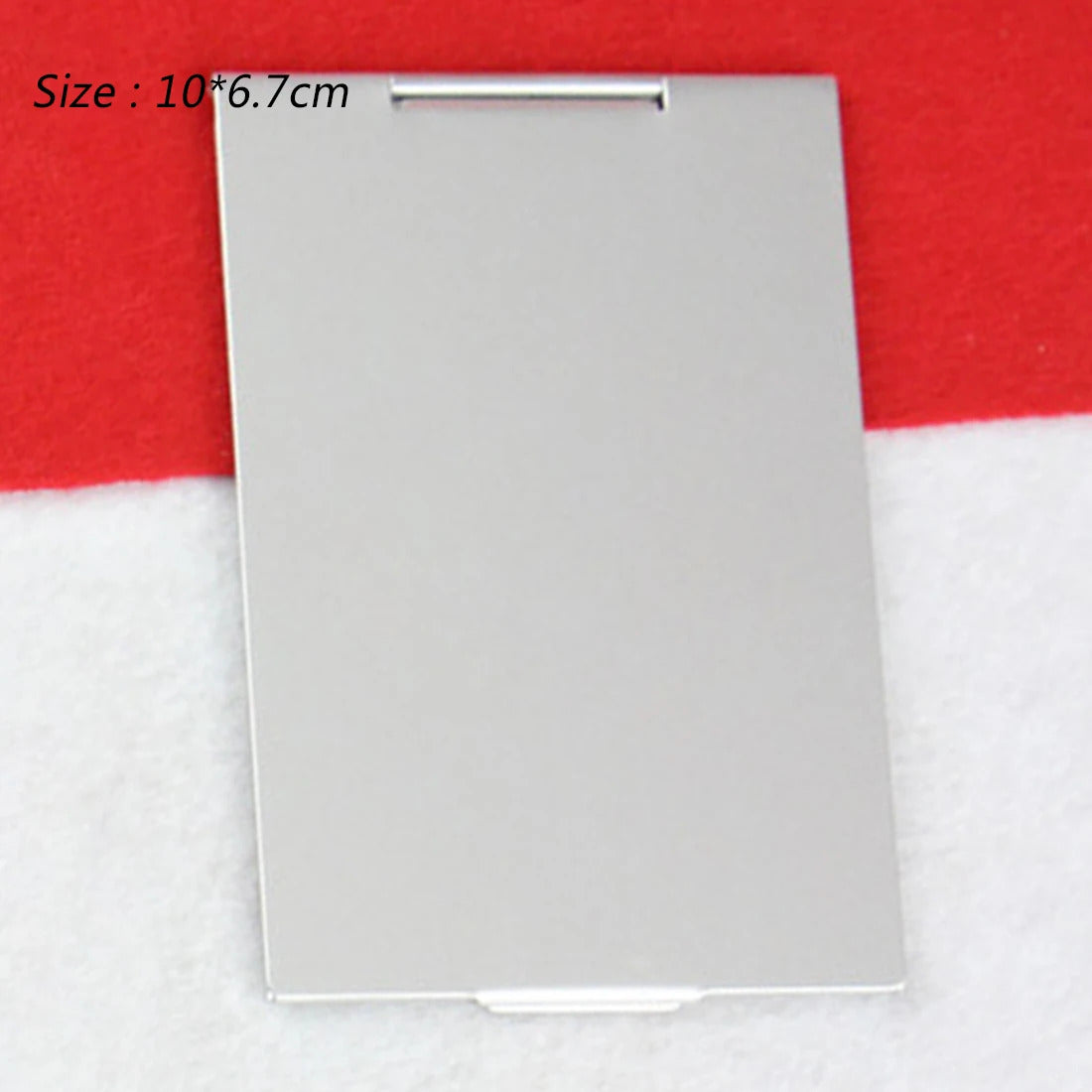L110 Rectangle Aluminium Alloy Cover Silver Ultra-thin Foldable Makeup Mirror 1 PC Unbreakable Pocket Cosmetic Mirror