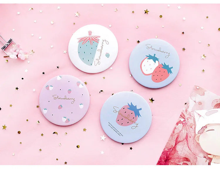 CX116 Cartoon Anti-fall Portable Small Mirror Cute Girls Makeup Mirror Pocket Mirror for Beauty Tools