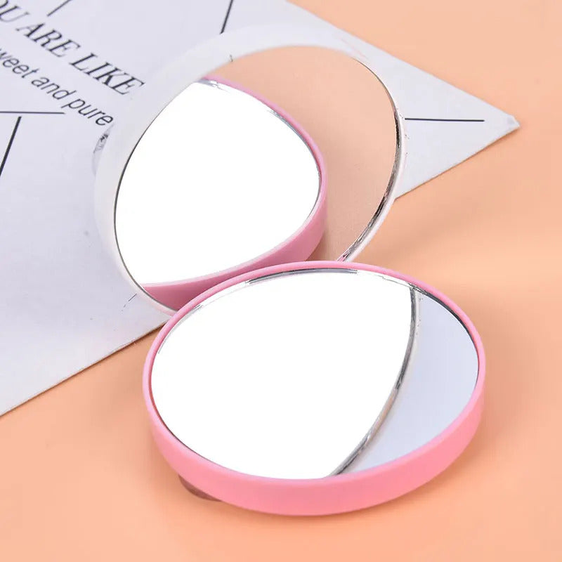 TSHOU822 Portable Makeup 5X 10X Magnifying Cosmetic Round Mirror With Two Suction Cup