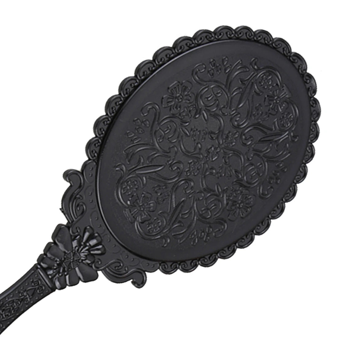 cshou389  hot European Style Vintage Handheld Roses Mirror Princess Women Girls Oval Vanity Makeup Cosmetic Tool with Anti-Slip