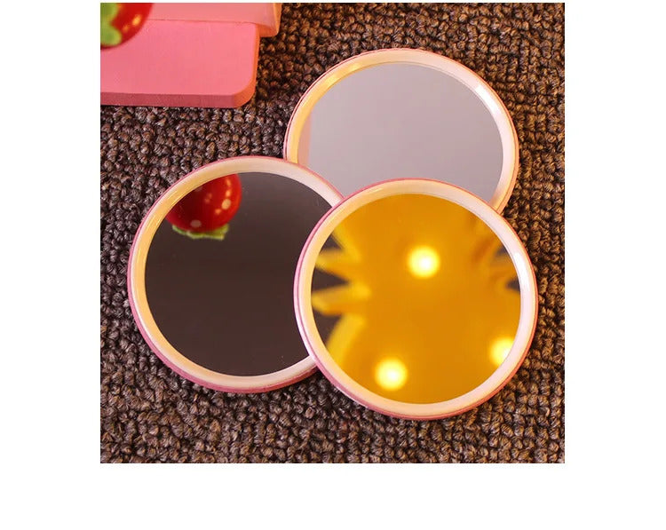 L416 Make Up Mirror Element Mini Cosmetic Mirror Round Women Round Mini Pocket Mirrors Cartoon Patterns Compact Makeup Tool