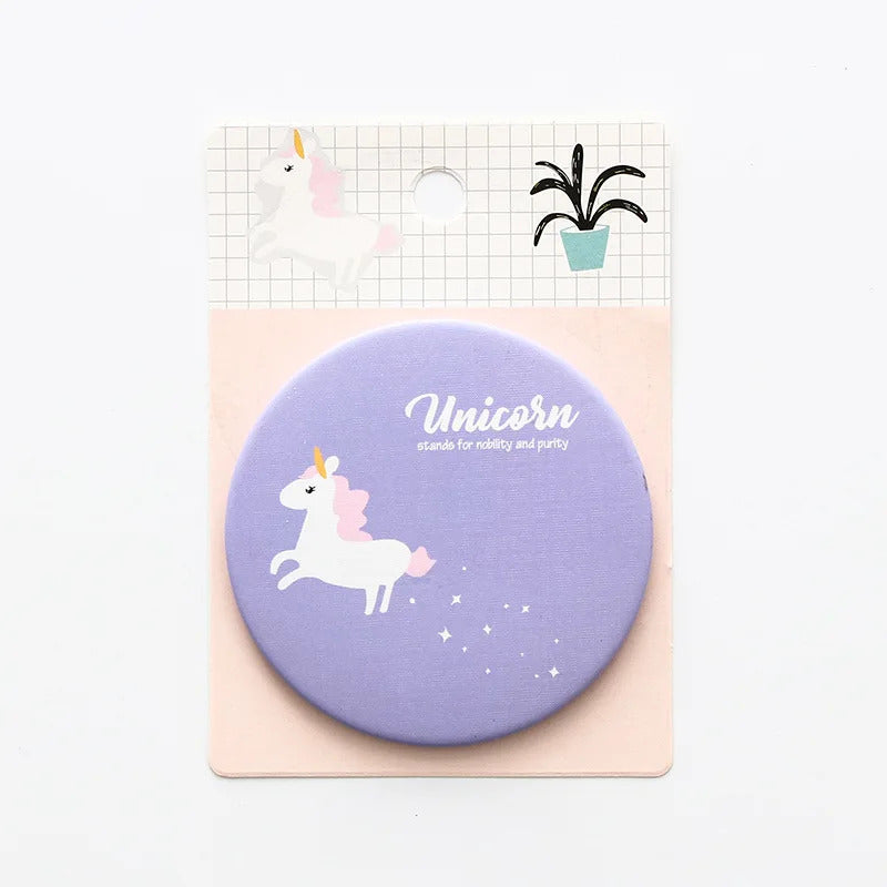 TSHOU922  Cartoon Pocket Mirror Cute Personality Fashion Portable Round Mirror Mini Makeup Mirror Gift Giveaway For Beauty Tools