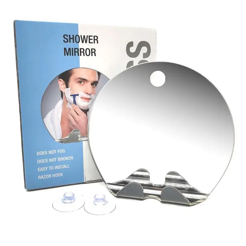 L183 Portable Bathroom Shower Fog Free Travel Mirror Washroom Shaving Mirrors U2JD