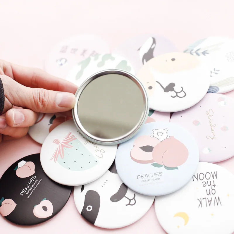 cx349 Anti-fall Cartoon Portable Small Mirror Cute Girls Makeup Mirror Pocket Mirror for Beauty Tools