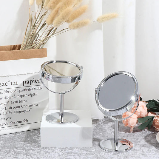 CX250 Makeup Compact Mirror Magnification Tabletop Vanity Table Round Mirror Double Sided Makeup Tool
