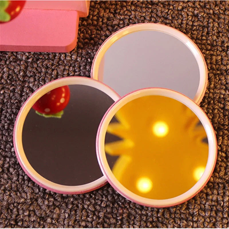 CX396 Make Up Mirror Element Mini Cosmetic Mirror Round Women Round Mini Pocket Mirrors Cartoon Patterns Compact Makeup Tool