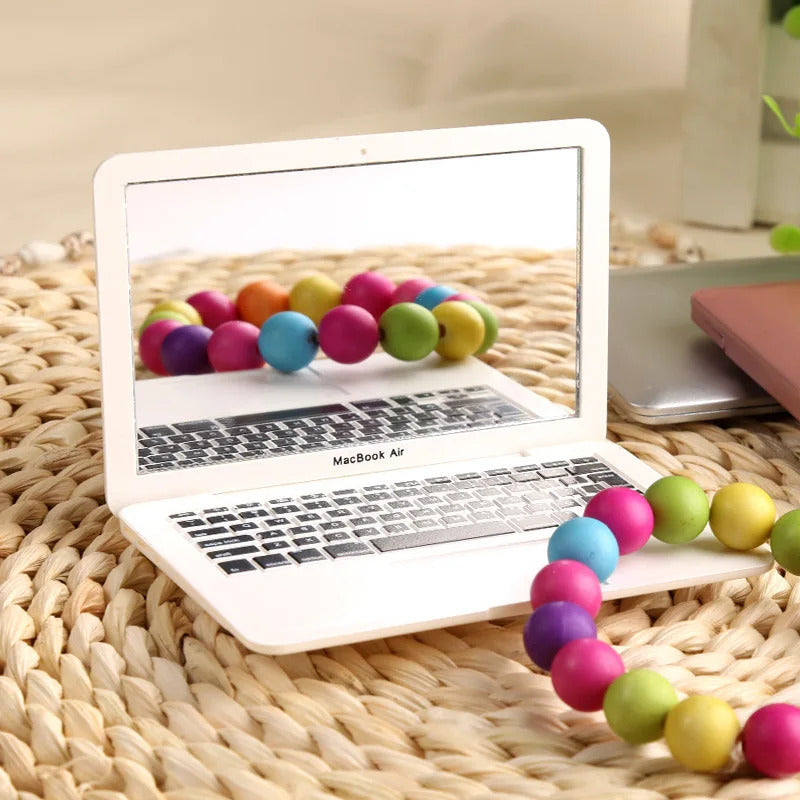 TSHOU1204 Portable Mini Makeup Mirror Pocket Laptop Glass Women Girls Creative Home Decorative Folding Mirrors Tool Computer Mirror