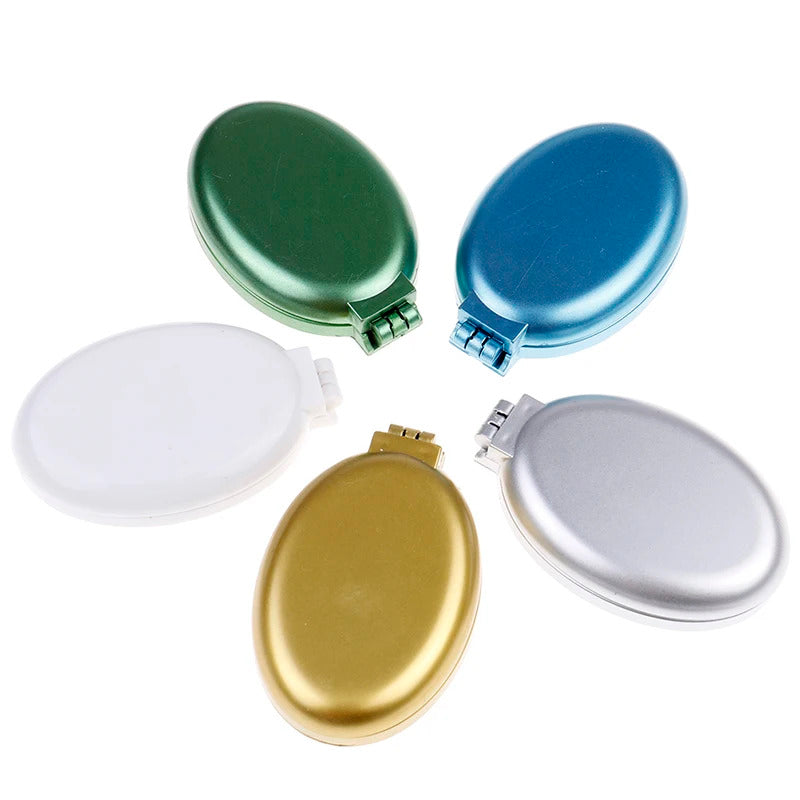 L139  Massage Folding Mirror with Comb Portable Pocket Small Travel Girl Styling Tools Mini Pocket Mirror Hair Brush with