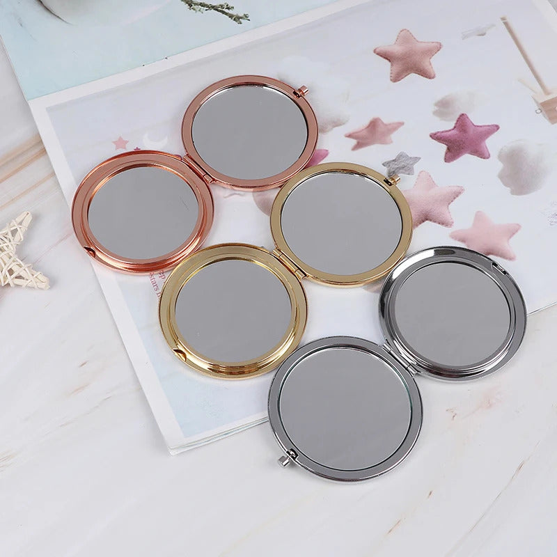 TSHOU552 Portable Double Side Mirro Fashion Women Ladies Make Up Mirror Cosmetic Folding Compact Pocket With Makeup Tool