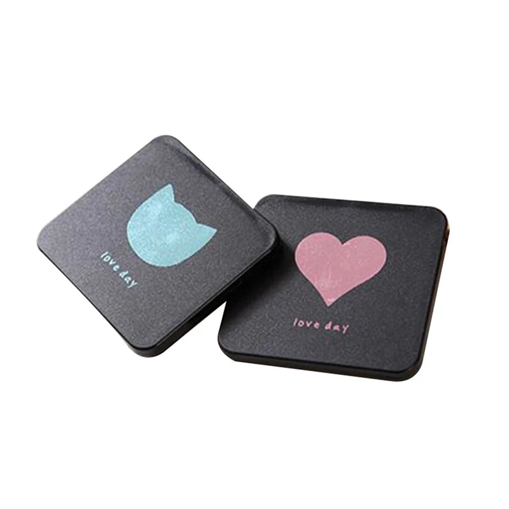 TSHOU882 Square Makeup Mirror Portable Double-sided Cosmetic Mirror Folding Pocket Compact Mirror Travel Accessories Christmas