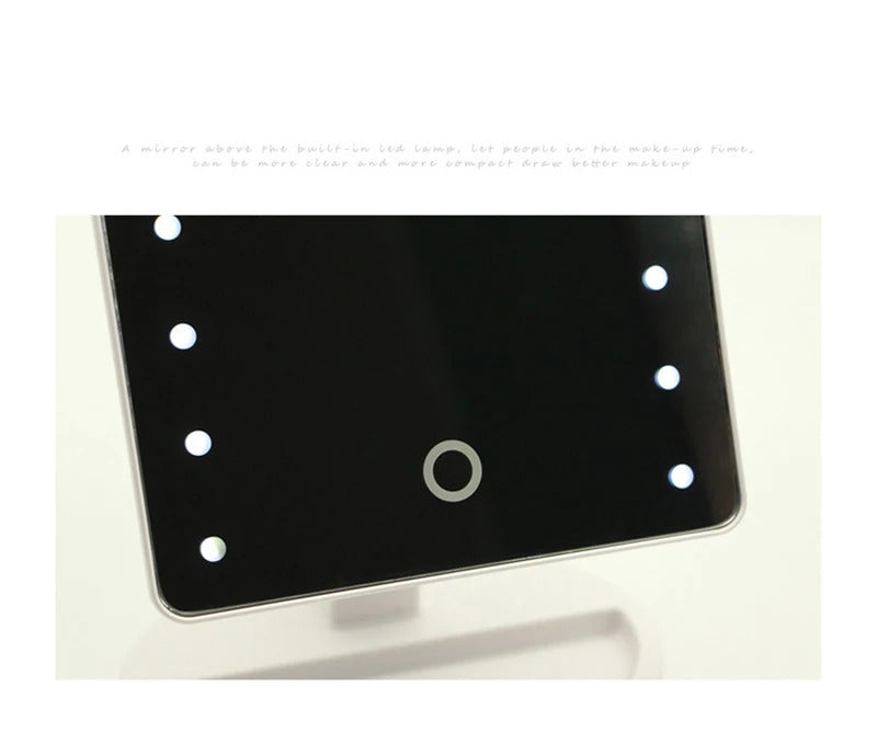 CASHOU12 Professional LED Touch Screen Makeup Mirror Luxury Mirror With 16 LED Lights 360 Degree Adjustable Table Make Up Mirror