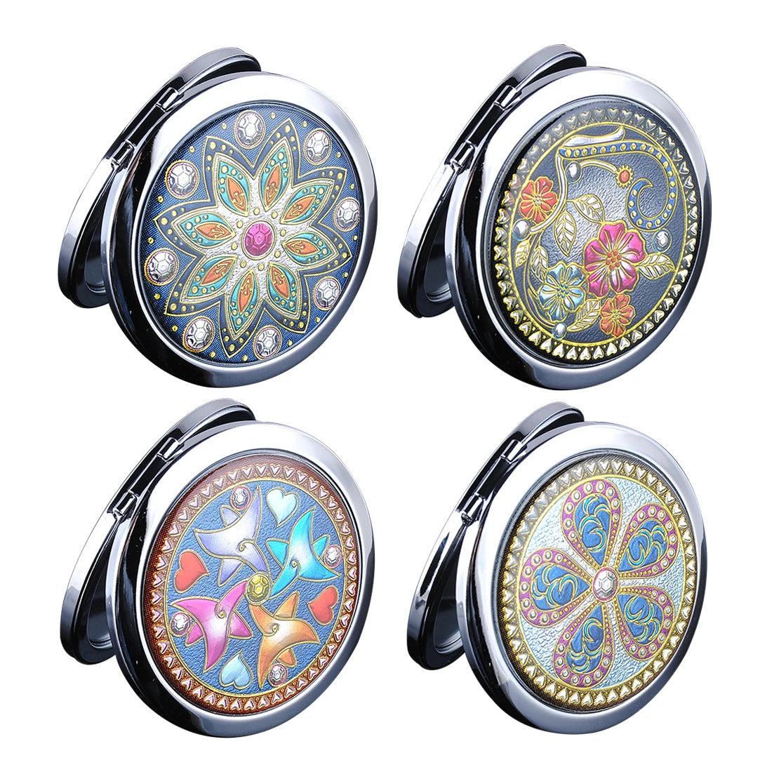 CX316 sale Women Girl  Fashion Mini Mirror Makeup Tools Portable Pocket Cosmetic Mirrors with double faced