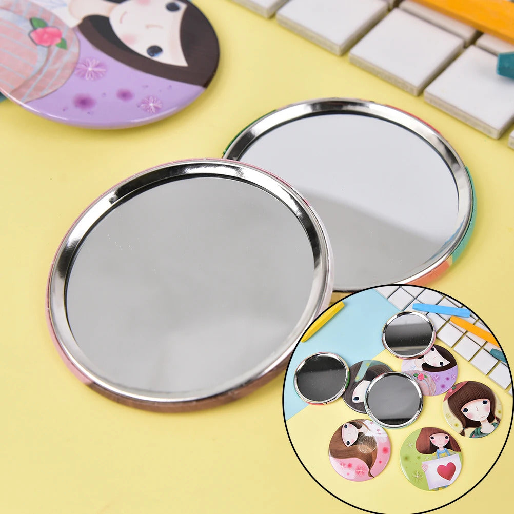 Y12 Gril Pattern small Mini Pocket Makeup Mirror Cosmetic Compact Mirrors Espelho De Maquiagem Espejos De Bolsillo Dia 7cm