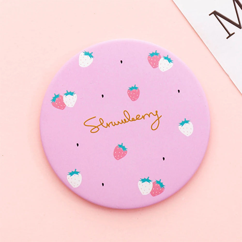 L454  Makeup Mirror Portable Hand Mini Make Up Mirror Travel Round Pocket Cosmetic Mirror Portable Beauty Makeup Tools
