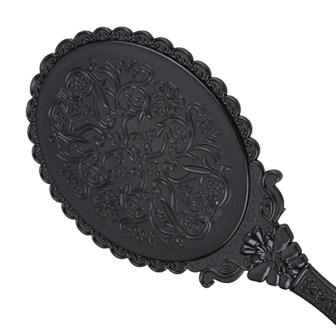 L289 hot European Style Vintage Handheld Roses Mirror Princess Women Girls Oval Vanity Makeup Cosmetic Tool with Anti-Slip