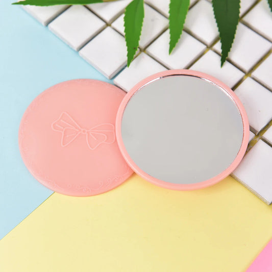 DA41  Metal Mirrors Color Random Dia 7cm Cute One Sided Mini Pocket Makeup Mirror Cosmetic Compact