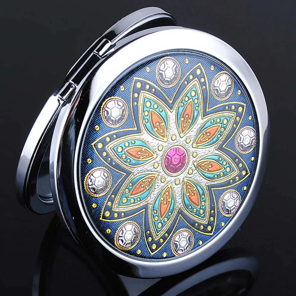 L492 New Women Mini Beauty Pocket Mirror Portable Double Sides Cosmetic Makeup Mirrors Normal Magnifying