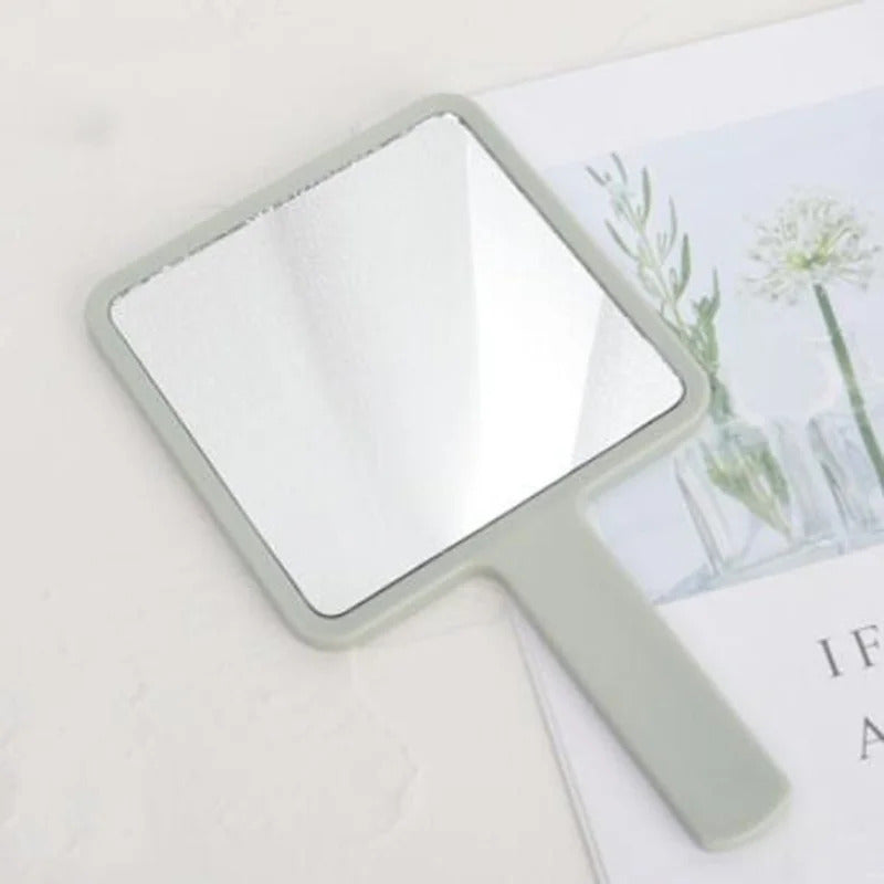 TSHOU1032 Handle Mirror Square Makeup Mirror Handheld Vanity Mirror Hand Mirror SPA Salon Makeup Vanity Cosmetic Compact Mirror