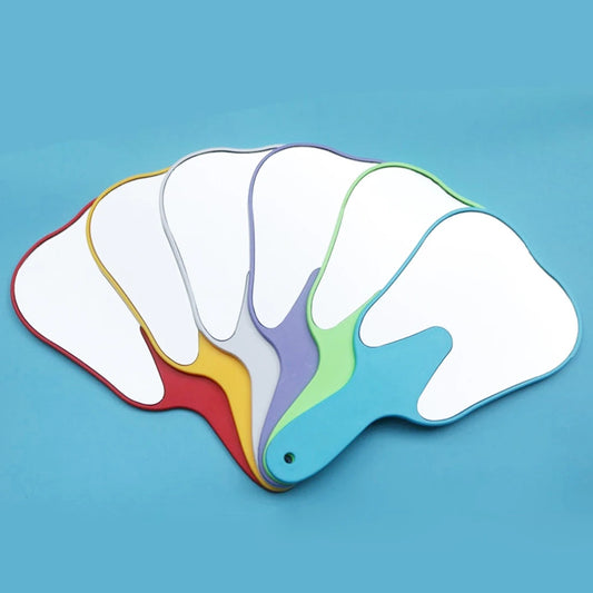CSHOU376 Style Multi-Color Mouth Dental Handle Mirror Teeth Shape Mirror Tooth Examination Inspection Choose Oral Care Mirror