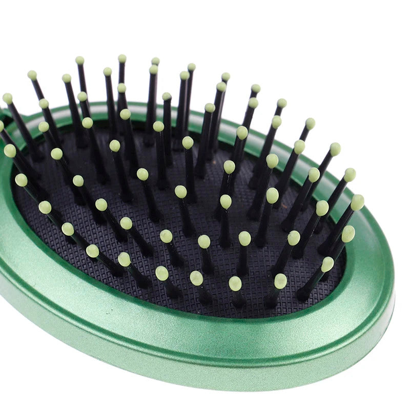 L139  Massage Folding Mirror with Comb Portable Pocket Small Travel Girl Styling Tools Mini Pocket Mirror Hair Brush with
