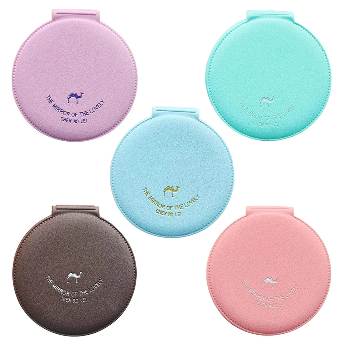 TSHOU523 Cute Makeup Mirror Women Foldable Makeup Mirrors Tool Lady Cosmetic Hand Folding Portable Compact Pocket Mirror