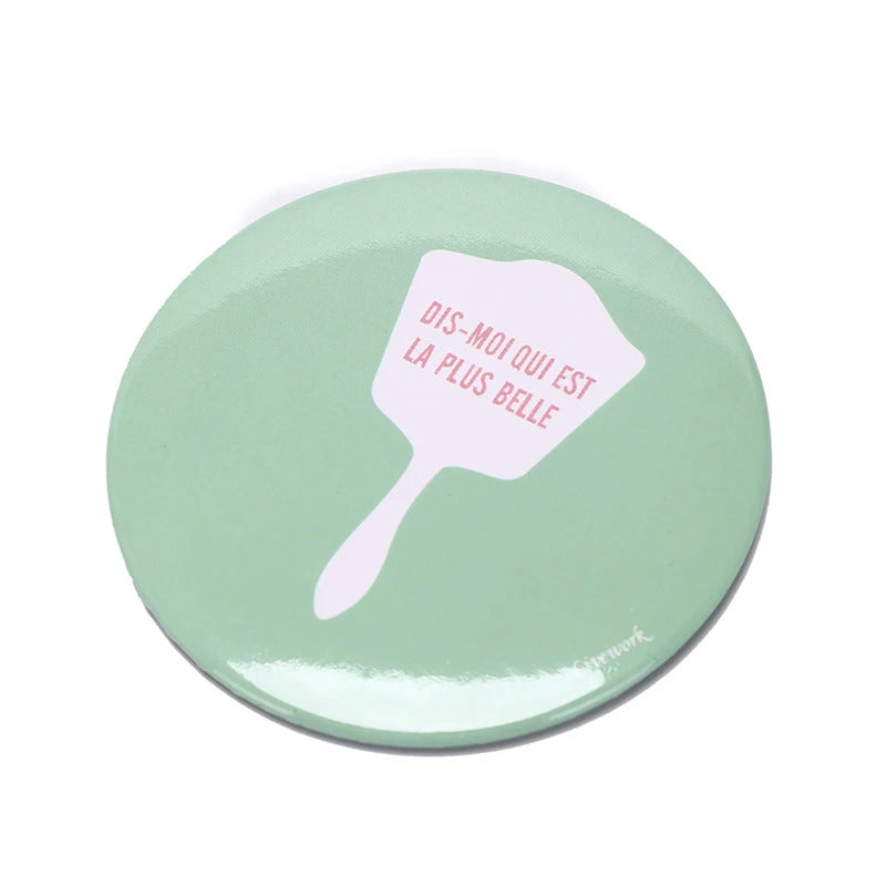 SET07  Fashion cute mini cartoon small round mirror portable makeup glass mirror portable princess makeup mirror
