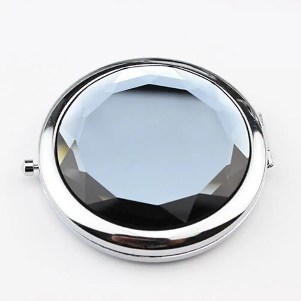 TSHOU757 Women Cute Pearl Makeup Mirror Lovely Little Sheep Pocket Crystal Portable Double Dual Sides Compact Mirrors
