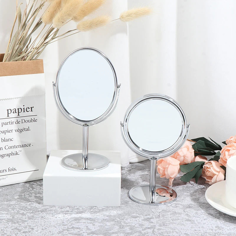 TSHOU866  Makeup Compact Mirror Magnification Tabletop Vanity Table Round Mirror Double Sided Makeup Tool Makeup Mirror