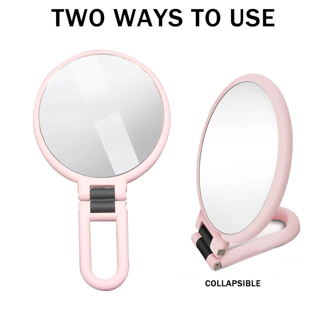 TSHOU462  Magnifying Makeup Mirror Hand Mirror Portable Folding Makeup Makeup Mirror Double-Sided Handheld Mirror Makeup Tool