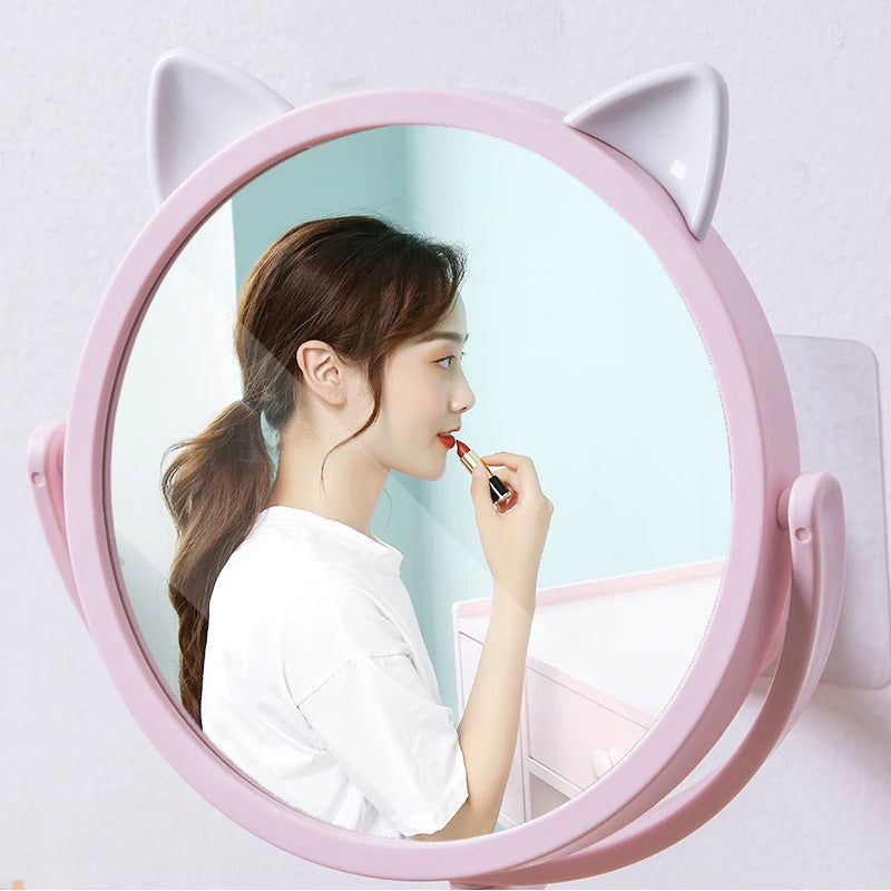 CX694 Fold Makeup Mirror Bathroom Wall Mounted Beauty Vanity Mirror Makeup Bath Cosmetic Folding