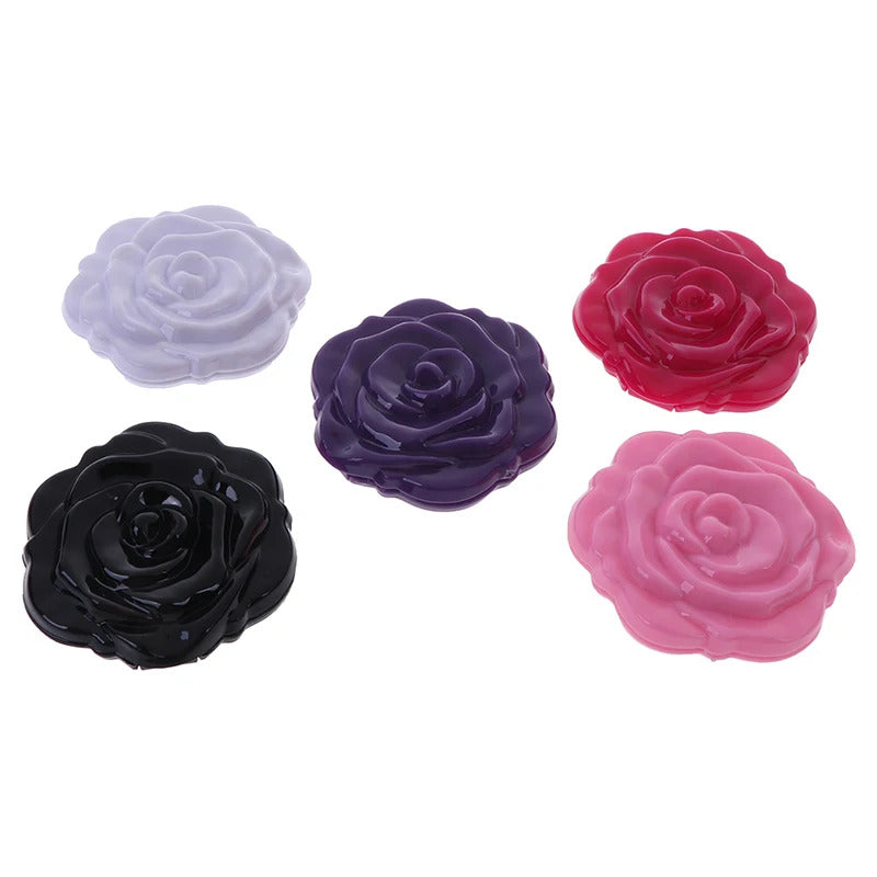 CASHOU168 Double Side Make Up Mirror Mini Rose Flower Make Up Mirror Cute Design Compact Portable Girls Pocket Mirror Unique Gift
