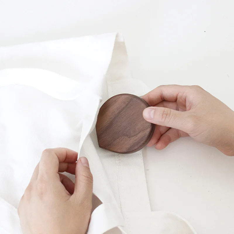 CX112 Wooden Mirror Round Foldable Mirrors Japanese Style Portable Walnut Small Mirror Make Up