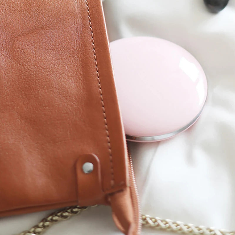 L131 Travel Portable Lighting Magnifying Mirror New Foldable LED Light Mini Makeup Mirror Compact Cosmetic Mirror